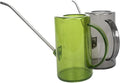 Toddmomy 2pcs 1l Long Spout Watering Cans for Indoor Plants and Succulents, 304 Stainless Steel with Measurement Markings, Black and Green, Sturdy Garden Watering Tools for Home Use