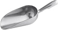 Aluminum Utility Scoop with Contoured Handle for Ice, Flour, Sugar, Grains, Candy, and Dry Goods - 5 oz Durable One-Piece Cast Aluminum Scoop with Comfortable Grip for Kitchen, and Bar