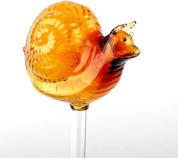 Hemoton 3PCS Plant Watering Globes Glass Self Watering Globes Automatic Watering Device Snail Shaped Water Globes Plant Watering Bulbs for Indoor Outdoor Plants (Random Color)