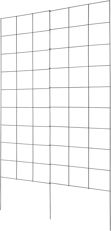 2-Panel Folding Garden Trellis - Maximize Your Garden Space, Durable Powder Coated Steel Frame, Easy-to-Use Design, Perfect for Climbing Vines, Vegetables, Beans, Tomato, Cucumber, 35x58"