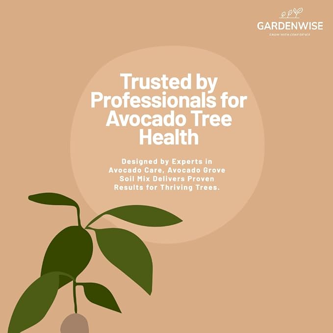 GARDENWISE Avocado Tree Soil – Premium Organic Potting Mix for Avocado Trees | Tailored pH & Organic Nutrients | Fast-Draining & Moisture-Retaining | Indoor & Outdoor Use (5 QUARTS)