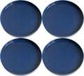 Plant Saucer Pot Tray Planter Saucers 4 Pack 4 inch, 5 6 7 8 9 10 11 12 13 15 Inch for Indoors Outdoor, Durable Sturdy Ceramic Flower Drainage drip Water Tray for Glazed Pots Base ((4.5"/4.1"-Blue)
