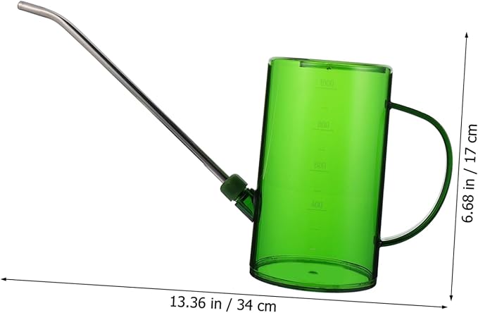 VOSAREA Stainless Steel Long Spout Watering Can for Outdoor Plants 1.5L Sprinkling Kettle Removable Nozzle for Succulents and Garden Use
