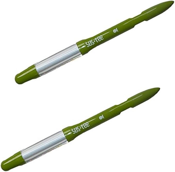 Sustee Aquameter (Small Green Refillable - Bundle of 2) - House Plant Soil Moisture Meter, Humidity Sensor Probe, Water Level Indicator - Best for Indoor Potted Plants