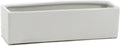 WGVI Long Rectangle Ceramic Planter Vase in White 14" x 4" x 4"H, Rectangular Box Block Terrarium Pot, Flower Arrangement, Tabletop Centerpiece, Home Decor Organization Storage Container, 1 Pc.