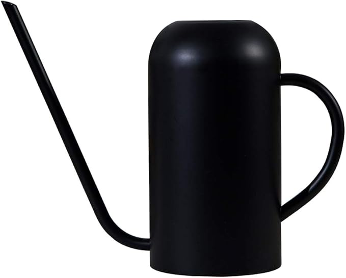 Long Spout Watering Can Metal 40oz/1.3L,Stainless Steel Watering Pot for Outdoor and Indoor House Plants, Matte Black