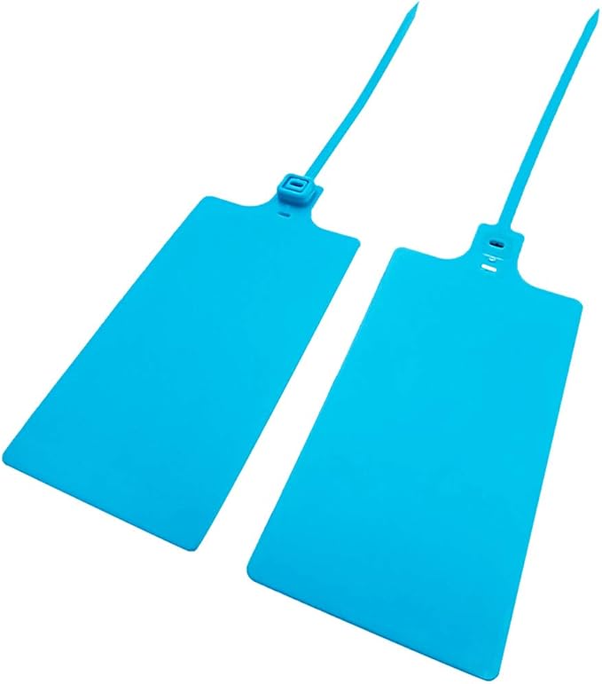Plastic Seals Shipping Tags Logistics Use Big Sign Tie Large Label Tie, 255 mm Total Length, Package of 100 pcs (Blue)