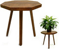 Plant Stand for Indoor Outdoor, 12x12in Large Octagon Wooden Plant Stand, Mid Century Modern Boho Stool for 5-15 Inch Pots, Sturdy Planter Stands