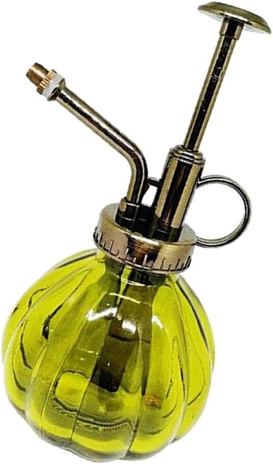 Vintage Glass Watering Spray Bottle Plant Mister - Adjustable Pressure Sprayer for House Plants - Elegant European Style Watering Can - Perfect for Garden and - Green
