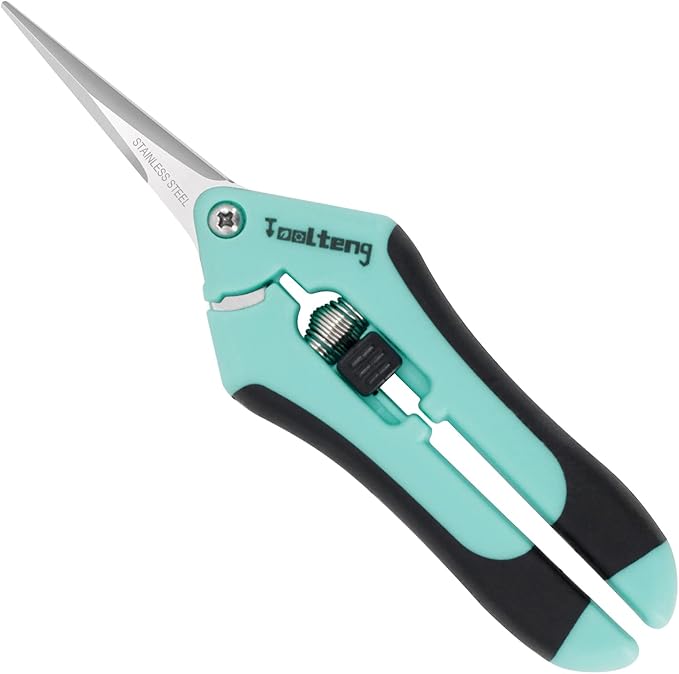 1 Pack Pruning Shears, Garden Trimming Scissors, Gardening Hand Pruning Snips, Titanium Coated Precision Bonsai Pruning Shears, Convenient and Efficient Flower Cutters (Blue)