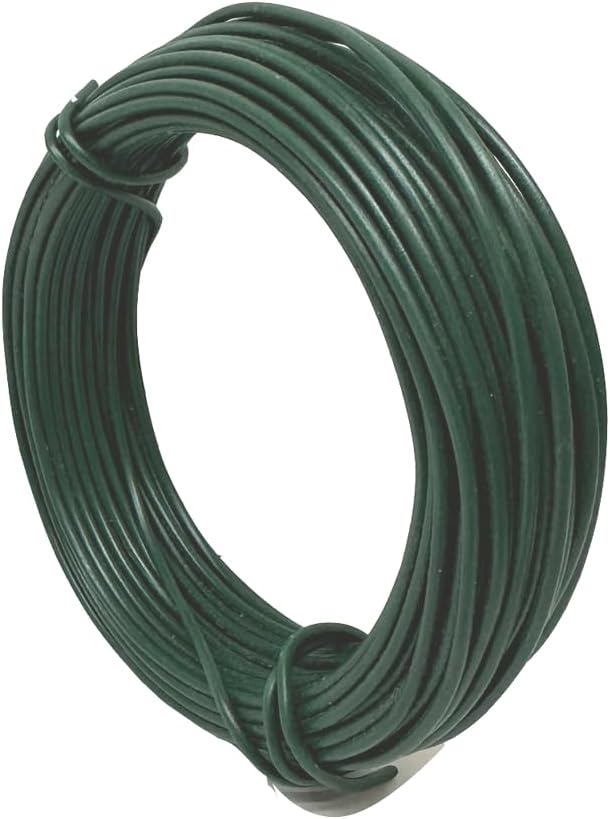 50FT Garden Wire Heavy Duty Green Coated Plant Twist Tie Garden Training Wire