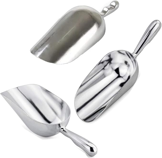 Ice Cube Scoop Cast Aluminum Shovel Scoops Multipurpose Kitchen Spoon For Ice Maker Freezer Coffee Bean Food 24 oz 1（1）