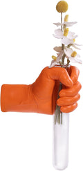 Hand Wall Vase, Gold Hand Sculpture for Kinetic Art,Unique Wall Spooky Hand Decor, Hanging Vase for Unique Decoration in Living Rooms, Entrance and Room,Palmistry vase Statue (Orange)