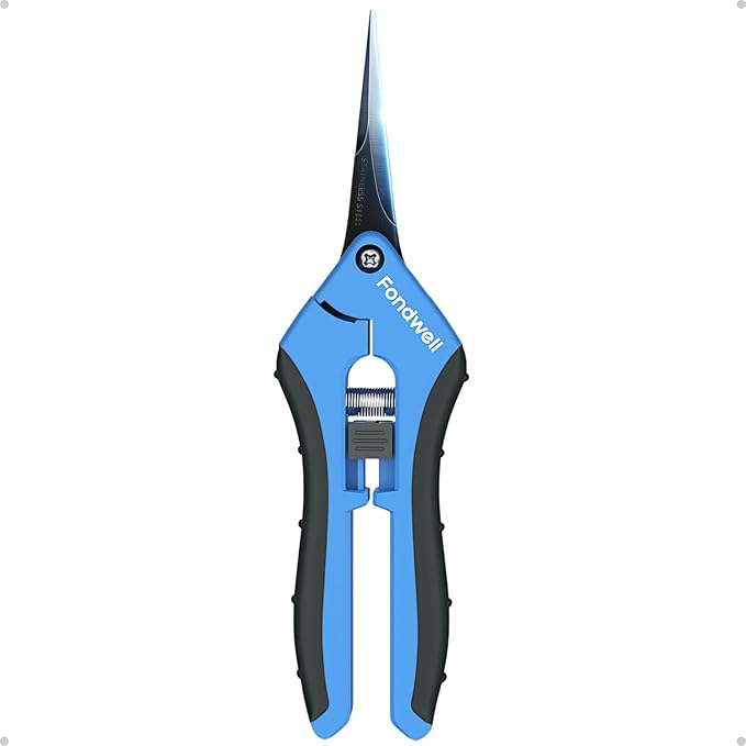 Fondwell 6.5" Trimming Scissors Garden Snips: Small Pruning Shears with Non-Stick Sharp Blade - Ideal for Precise Cutting and Shaping