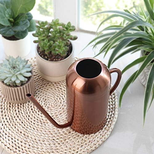 Watering Can, Stainless Steel Watering Pot for Outdoor and Indoor House Plants 40oz/1.3L, Bronze
