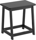 Wooden Step Stool Tall Seat Stool Dining Piano Stool End Side Table Wood Plant Stand Table Indoor Bedside Table Nightstand Flower Pot Stand for Living Room Bathroom Bedroom Kitchen (Black)