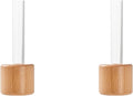 Magnetic Wooden Wall Planter Vase with Plastic Tube, Solid Wood Refrigerator Magnet (Wooden/Plastic)