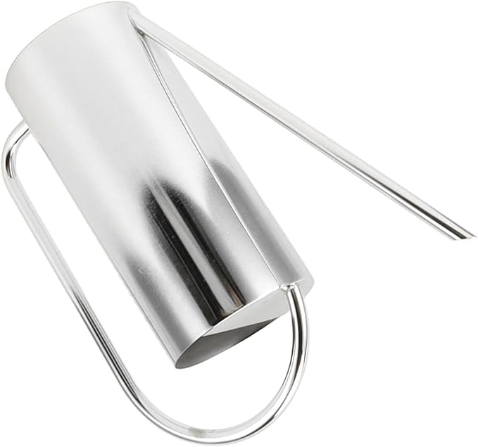 Watering Can, Wide Application Rustproof Long Spout Watering Pot Stainless Steel for Garden (Stainless Steel Color)