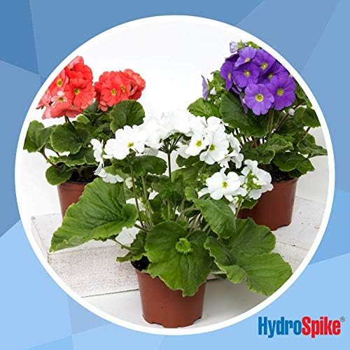 HS-300 (3-Pack) Worry-Free Automatic Plant Watering Devices Kit. Self Auto Waterer Spikes, Bulbs, Stakes Irrigation System for Indoor House Plants, Vacation. No Glass Globe Bottle, Jug, Can