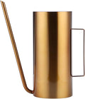 Watering Can 50oz/1.5L Stainless Steel Long Spout House Bonsai Plants Garden Pot Flower Watering Can Irrigation Tool(Gold)