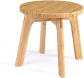 GOBAM Bamboo Step Stool, 10.65 Inches - Portable Wooden Stool for Adults, Kids, Kitchen, Bathroom, Bedroom, Toy Room - 300 lbs Capacity
