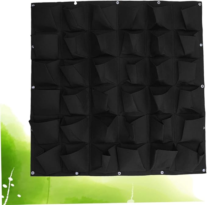 Hanging Bag Planter Wall-Mounted Grow Bag 36 Pockets Non-Woven Planting Pouch