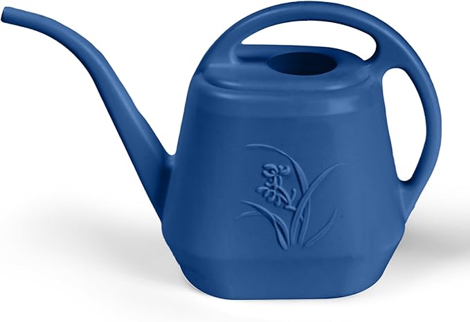 Grip Watering Can - for Home Plant Garden - 1 Gallon - Navy Blue