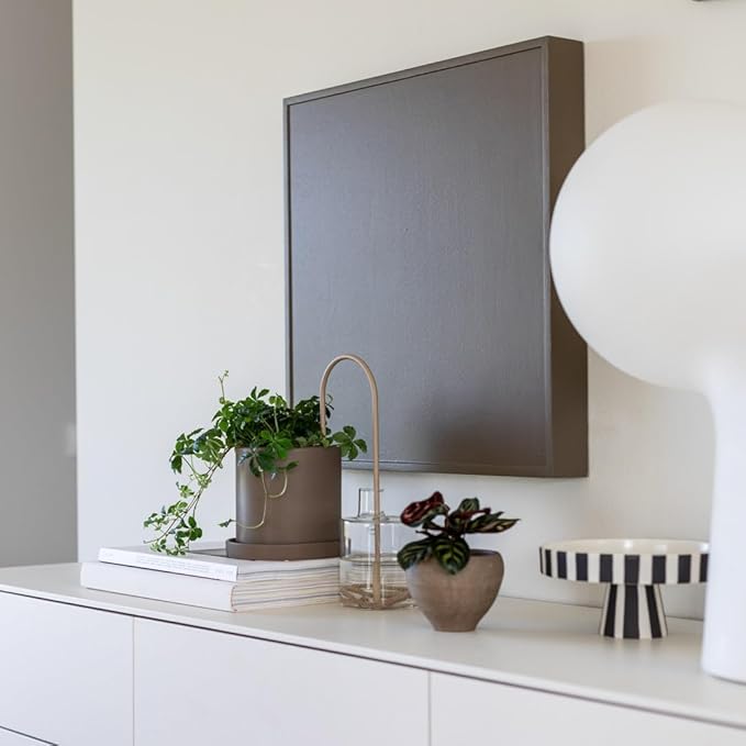 Beautiful Self-Watering Wick System for Effortless Plant Care, Automatic Drip Irrigation, Sustainable & Stylish Scandinavian Design, Ideal for House Plants (S, Beige Sand)