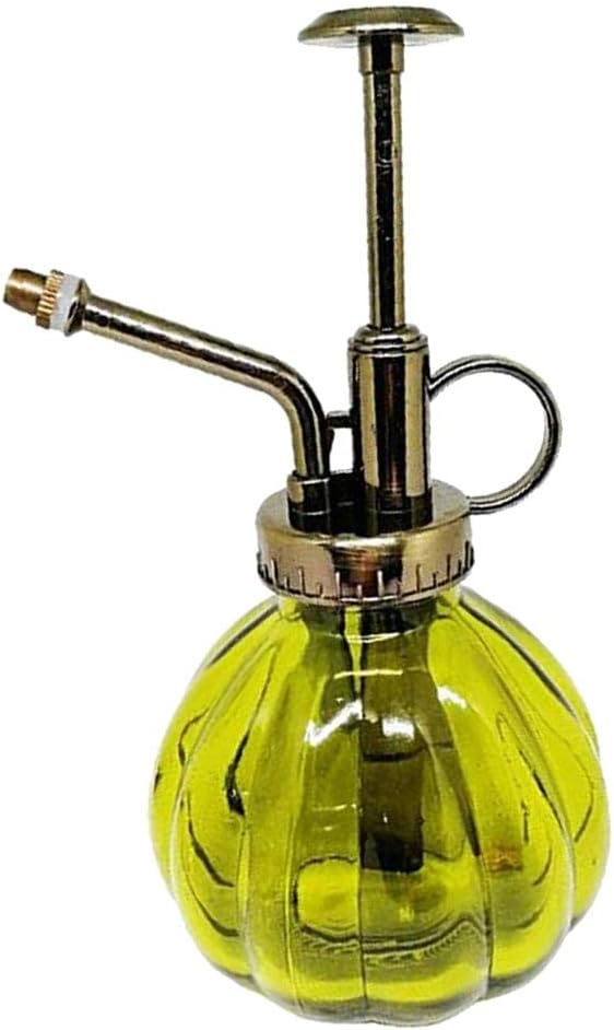 Vintage Glass Watering Spray Bottle Plant Mister - Adjustable Pressure Sprayer for House Plants - Elegant European Style Watering Can - Perfect for Garden and - Green