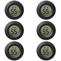 6-Pack Mini Hygrometer Thermometer Digital LCD Monitor Indoor/Outdoor Humidity Meter Gauge Temperature for Humidifiers Greenhouse Reptile Fahrenheit(℉)/ Celsius(℃)