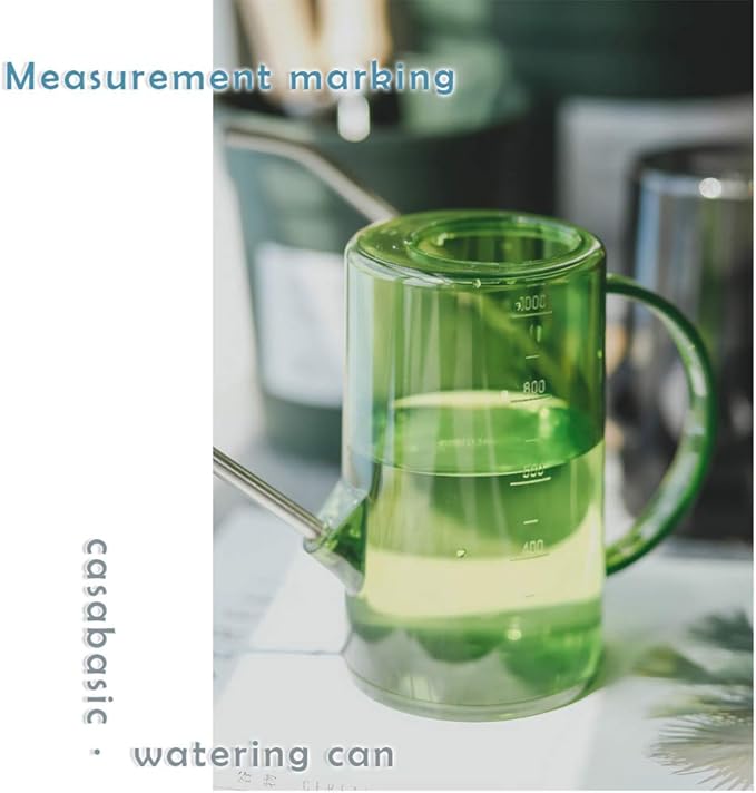 Watering Can Indoor, Small Watering Cans for House Plants, Succulents and Flowers, Long Spout, 1 Liter, with Bonus Plant Mister Spray Bottle
