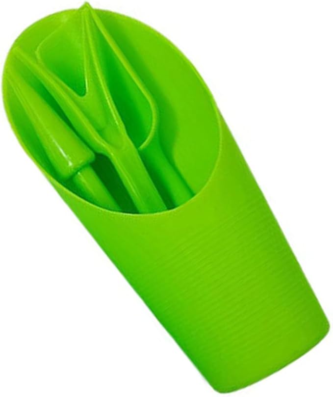 Garden Tool Set with Transplanter Scoop Bucket Shovel and Hole Punch for Succulent and Greenhouse Planting Four Piece Plastic Kit for Transplanting and Potting Tasks(Green)
