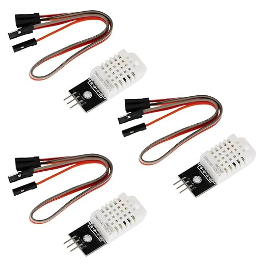 3pcs DHT22/AM2302 Digital Temperature and Humidity Sensor Module Temperature Humidity Monitor Sensor Replace SHT11 SHT15 for Arduino Electronic Practice DIY