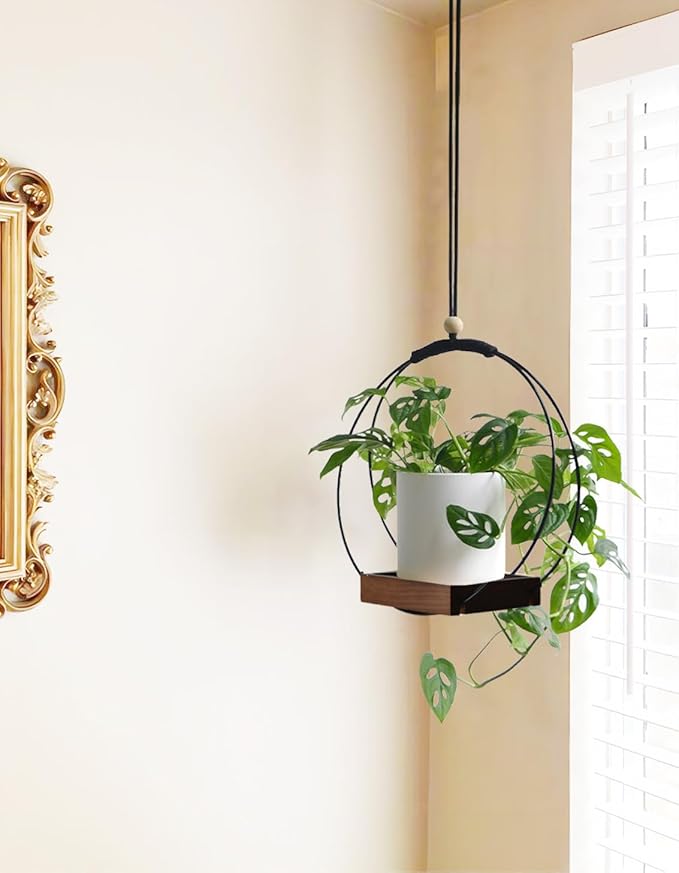 Hanging Planter for Indoor Plants Macrame Plant Hanger Hanging Plant Holder Stand for Window Wall Celling Decor Brown 2 Pack