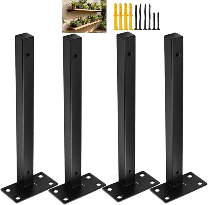 Window Sill Plant Shelf Brackets,Over The Garden Wall Corner Plant Stand Brackets Heavy Duty, Above Bed Wall Decor Storage Bracket 12 in Suitable for Gardens,Kitchens,RVs,etc