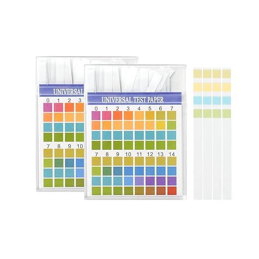 JINGIHE pH Test Strips 0-14, 200 Strips Universal Litmus Paper, pH Tester with Storage Case for Urine Aquarium Saliva Soap Food Liquids Water with Soil Testing Lab Monitoring