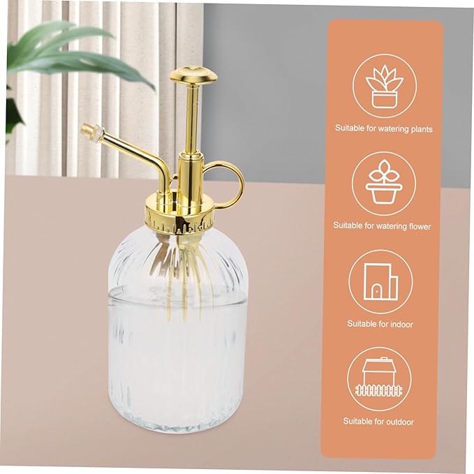 350ml Vintage Glass Spray Bottle for Indoor and Outdoor Plant Care Large Capacity Water Mister Adjustable Nozzle for Gardening and Floral Arrangements