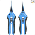 Fondwell 6.5" Pruning Shears Garden Trimmer: 2 Pack of Mini Garden Scissors for Pruning Small Plants, Trim Buds, Pick Fruits, and More