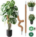 2 Pack Moss Pole, 55 Inches Tall Bendable Coco Coir Poles Monstera Plant Support for Climbing Indoor Plants, DIY Plant Stakes Kit Support for Pothos, Philodendron,Potted Plants