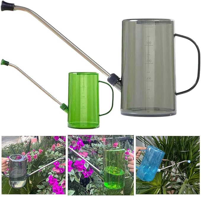 Watering Can for Indoor Plants,1 Litre/ 35 OZ Long Spout Watering Can for Outdoor and Indoor Plants - Small Watering Jug for Houseplants,Large Plastic Watering Can for Garden Flowers Plants (B)