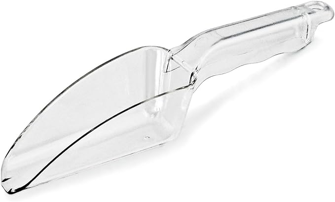 New Star Foodservice 34387 Polycarbonate Plastic Utility Ice Scoop, Clear, 6-Ounce