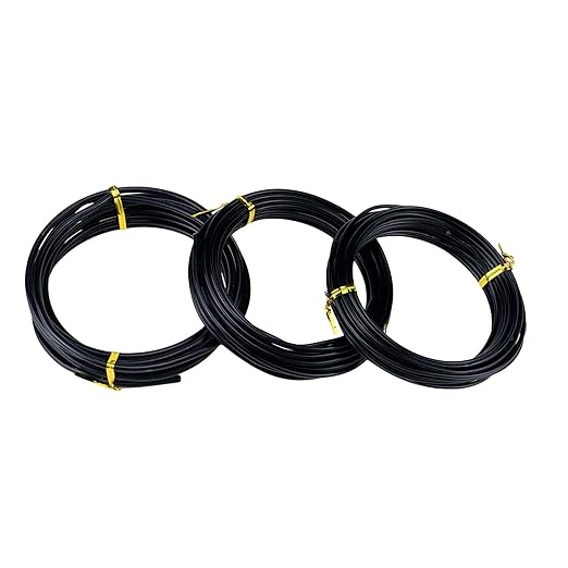 Antrader Bonsai Training Wire Set,Anodized Aluminum Wire 2.5mm/3.0mm/4.0mm Training Wire for Bonsai Trees,3 Sizes/100g,Black