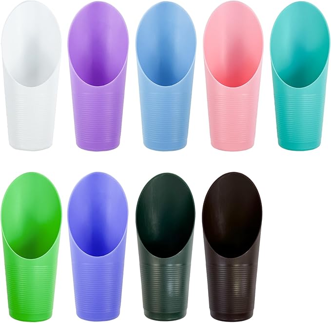 9 Pcs Bonsai Soil Scoops Plastic Garden Soil Scoops Succulent Soil Scoop Colorful Small Soil Scoops Gardening Tools for Plant Flower Succulent (Colorful)