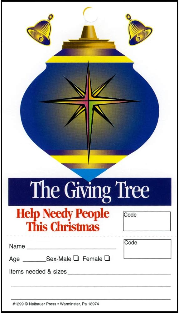 Organize a Meaningful Christmas Campaign with Christmas Giving Angel Tree Tags (Pack of 100)