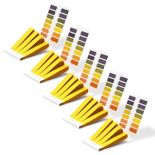 pH Test Strips, Universal Indicator Litmus Paper, Acid Alkali Test Paper, pH 1-14, for Water, Soil, Cosmetic (5)
