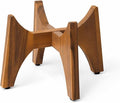 KUTE NEST Acacia Wood Plant Stand - Elegant Match for Corso/Arco Planter, Small Indoor Solid Wood Plant Holder with Walnut Finish for Modern Home Decor (Walnut, Low - Small)