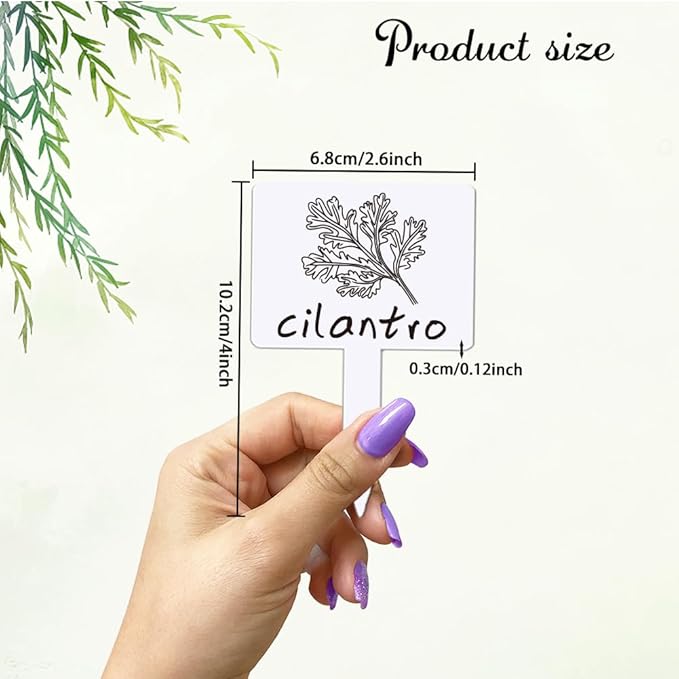 arricraft 15 Pcs Funny Acrylic Plant Labels, 15 Styles Colorful Signs with Printed Words Tags for Indoor Outdoor Greenhouse Potted Seed Herbs Patio Supplies