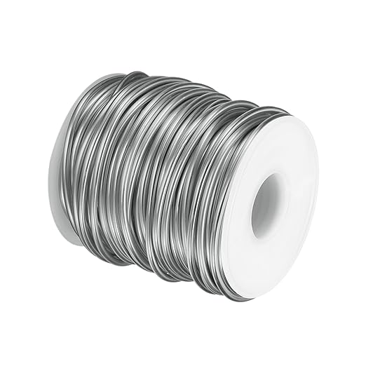 HARFINGTON Bonsai Wire Anodized Aluminum Training Wire Roll 2.5mm/10 Gauge 66ft Length Bendable Bonsai Tree Wire for Garden, Horticulture, Landscape, Planting, Dark Silver