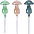 Mushroom Plant Watering Globes 3PCS Plant Watering Devices Glass Self Watering Planter Insert Automatic Plant Waterer Indoor