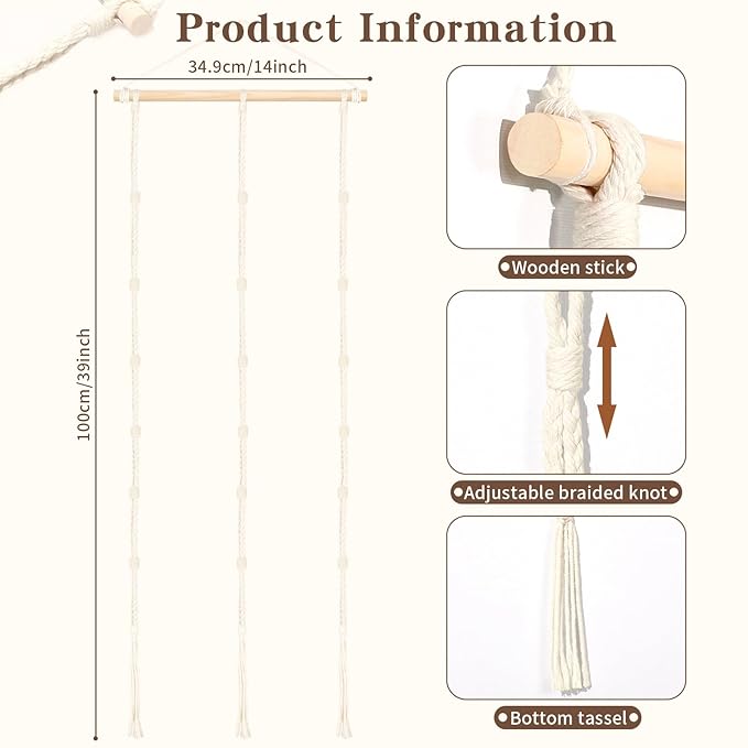 Headband Holder Organizer for Girl,Macrame Hairband Storage for Women,Boho Hair Hoop Display Hanging Hair Accessories Organizer Bedroom College Dorm Decor Wall Door